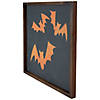 15.75" Framed Halloween Wall Decor with Orange Bat Silhouettes Image 1