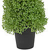 15" Artificial Boxwood Cone Topiary Tree with Round Pot  Unlit Image 4