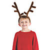 15" Bulk 144 Pc. Stuffed Fuzzy Reindeer Antler Plastic Headbands Image 1