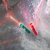 15" Christmas Red & Green Plastic Fiber Optic Light-Up Wands - 12 Pc. Image 2