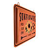 15" Fall Harvest Orange "Sunflowers" Wall Sign Image 2