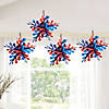 15" Foil Patriotic Hanging Star Decorations - 12 Pc. Image 2