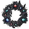 15" Lightup Eyeball Gothic Halloween Wreath Image 1