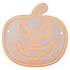 15" Orange LED Lighted Neon Style Jack-O-Lantern Halloween Window Silhouette Image 2