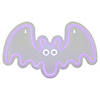 15" Purple LED Lighted Neon Style Purple Bat Halloween Window Silhouette Image 1
