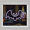 15" Purple LED Lighted Neon Style Purple Bat Halloween Window Silhouette Image 2