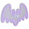 15" Purple LED Lighted Neon Style Purple Bat Halloween Window Silhouette Image 3