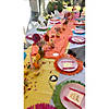 15" Round Bright Colored Fringe Luau Paper Placemats - 12 Pc. Image 1