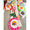 15" Round Bright Colored Fringe Luau Paper Placemats - 12 Pc. Image 2