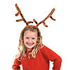 15" Stuffed Fuzzy Reindeer Antler Plastic Headbands - 12 Pc. Image 1