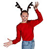 15" Stuffed Fuzzy Reindeer Antler Plastic Headbands - 12 Pc. Image 1