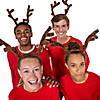 15" Stuffed Fuzzy Reindeer Antler Plastic Headbands - 12 Pc. Image 2