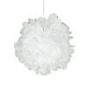 15" White Pom-Pom Decorations - 6 Pc. Image 1
