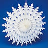 15" White Snowflakes Tissue Paper Hanging Decorations - 12 Pc. Image 1