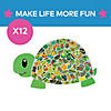 15" x 10" Giant Mosaic Turtle-Shaped Paper Sticker Scenes - 12 Pc. Image 3