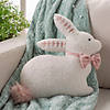 15" x 13" Enchanted Garden Polyester Easter Bunny Pillow Image 1