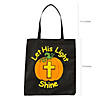 15" x 15" Large Nonwoven Glow-in-the-Dark Christian Pumpkin Tote Bags - 12 Pc. Image 1