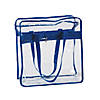 15" x 16" Large Blue & Clear Team Spirit Stadium Plastic Tote Bag Image 1