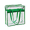 15" x 16" Large Green & Clear Team Spirit Stadium Plastic Tote Bag Image 1