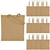 15" x 17" Large Beige Nonwoven Tote Bags - 12 Pc. Image 1