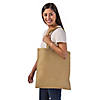 15" x 17" Large Beige Nonwoven Tote Bags - 12 Pc. Image 2