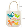 15" x 17" Large Butterfly Kindness Matters Canvas Tote Bags - 6 Pc. Image 1