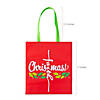 15" x 17" Large Christmas Cross Nonwoven Tote Bags - 12 Pc. Image 1