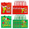 15" x 17" Large Dr. Seuss&#8482; The Grinch Nonwoven Tote Bags - 12 Pc. Image 1