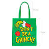 15" x 17" Large Dr. Seuss&#8482; The Grinch Nonwoven Tote Bags - 12 Pc. Image 1