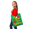 15" x 17" Large Dr. Seuss&#8482; The Grinch Nonwoven Tote Bags - 12 Pc. Image 2