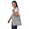 15" x 17" Large Grey Nonwoven Tote Bags - 12 Pc. Image 2