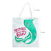 15" x 17" Large Mermaid Sparkle Clear Vinyl Tote Bags - 12 Pc. Image 1
