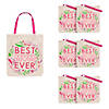 15" x 17" Large Mother&#8217;s Day Canvas Tote Bags - 6 Pc. Image 1