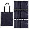 15" x 17" Large Navy Blue Nonwoven Tote Bags - 12 Pc. Image 1