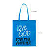 15" x 17" Large Nonwoven God&#8217;s Love Bright Tote Bags - 12 Pc. Image 1