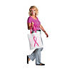 15" x 17" Large Nonwoven Pink Ribbon Tote Bags - 12 Pc. Image 6