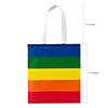 15" x 17" Large Nonwoven Rainbow Tote Bags - 12 Pc. Image 1