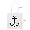 15" x 17" Large Nonwoven White Anchor Tote Bags - 12 Pc. Image 1