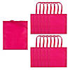 15" x 17" Large Pink Nonwoven Tote Bags - 12 Pc. Image 1