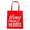 15" x 17" Large Pray for Our Heroes Nonwoven Tote Bags - 12 Pc. Image 1