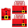 15" x 17" Large Santa Belt Laminated Nonwoven Tote Bags - 12 Pc. Image 1