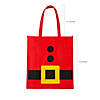 15" x 17" Large Santa Belt Laminated Nonwoven Tote Bags - 12 Pc. Image 1