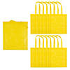 15" x 17" Large Yellow Nonwoven Tote Bags - 12 Pc. Image 1