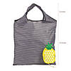 15" x 22" Large Pineapple Foldable Nylon Tote Bags - 6 Pc. Image 1