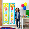 15" x 58" 100th Day of School Cardstock Vertical Banner Set - 2 Pc. Image 1