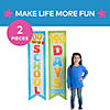 15" x 58" 100th Day of School Cardstock Vertical Banner Set - 2 Pc. Image 2