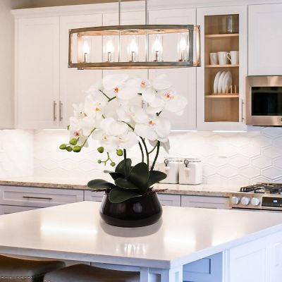 15" x 9" White Phalaenopsis Orchid - 12 Image 1