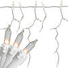 150-Count Clear Mini Icicle Christmas String Lights - 8.75 ft White Wire Image 1