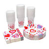 150 Pc. Valentine&#8217;s Day Hearts Disposable Tableware Kit for 50 Guests Image 1