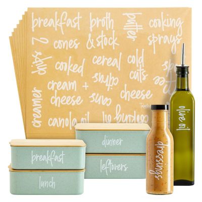 158 Pack Script Supplementary Pantry, Fridge &amp; Freezer Name Label Stickers for Food Storage Container, Jar &amp; Canisters Image 1